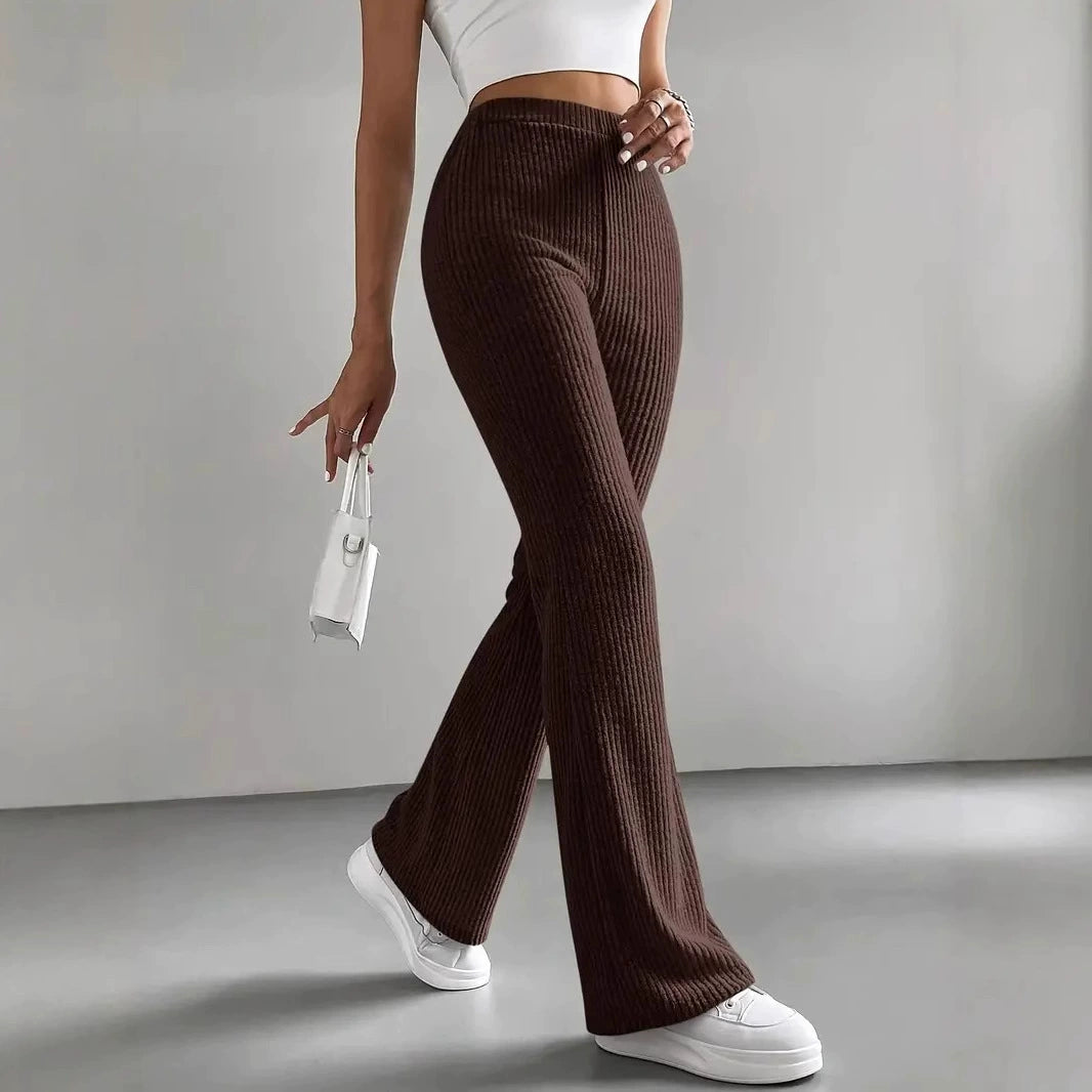 High waist flared pants